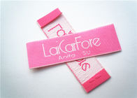 Garments Woven Clothing Label Tags , Sewing Embroidered Clothing Labels